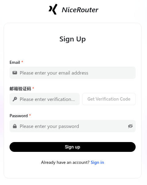 Registration Page